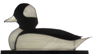 Stained glass bufflehead duck