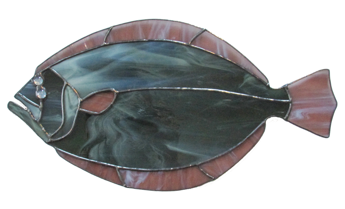 stained glass flounder fluke sole fish
